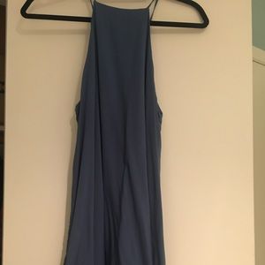 Blue halter flowy dress